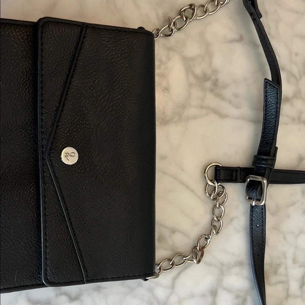 Elegant Small Black Leather Crossbody Bag